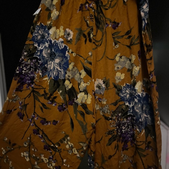 Boho Floral Bell Bottom Pants - Picture 3 of 4